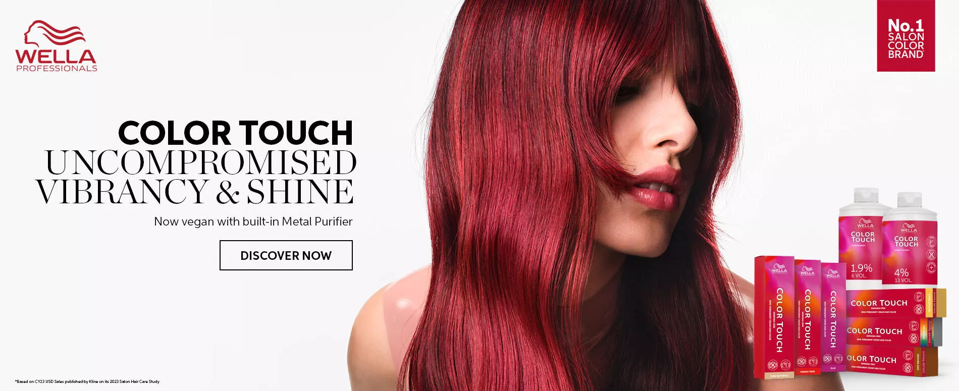 An image of Color Touch products with three  bottles and two small boxes of hair dye.